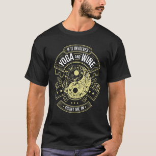 T-shirt Yogi J'aime le Yoga et le Vin Yoga