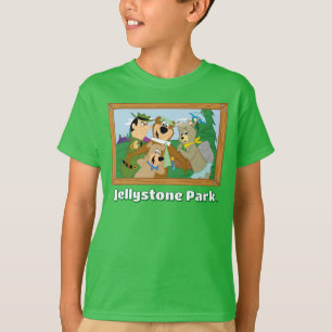 T-shirt Yogi Ours et amis encadrés photo de la forêt