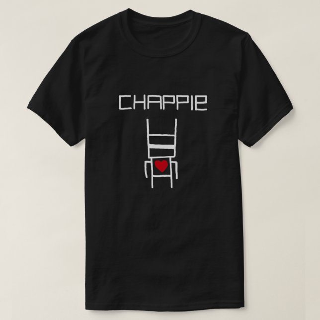 T-shirt Yolandi's Chappie Shirt White Version Premium (Design devant)