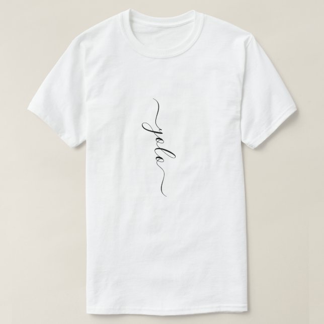 T-shirt YOLO minimaliste vertical (Design devant)