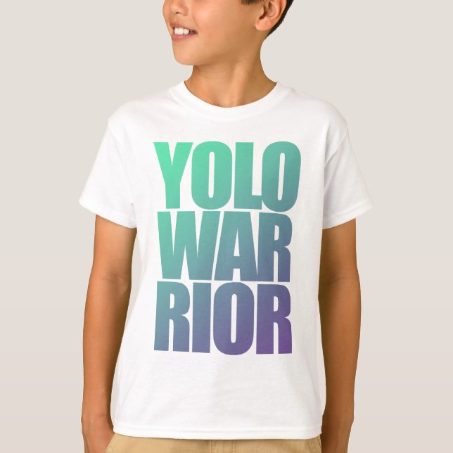 T-shirt YOLOWARRIOR - Lettres de Purquoise (Devant)