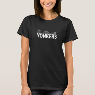 T-shirt Yonkers New York USA City Skyline Silhouette Outli