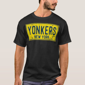 T-shirt Yonkers NY Old New York Plaque de licence détenue 