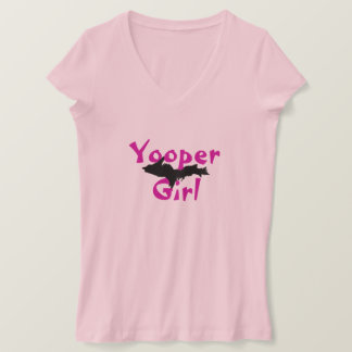 T-shirt "Yooper Girl" rose pâle de la péninsule su
