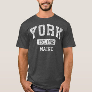 T-shirt York Maine ME Sports Vintages Design établi