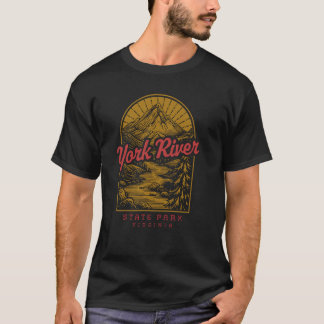 T-shirt York River State Park River Retro Vintage Tourisme