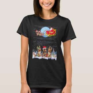 T-shirt Yorkie Christmas Tree Lights Matching Family Xmas 
