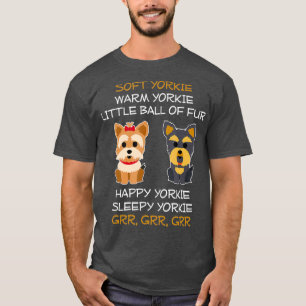 T-shirt Yorkie doux chaud yorkie petite boule de fourrure 