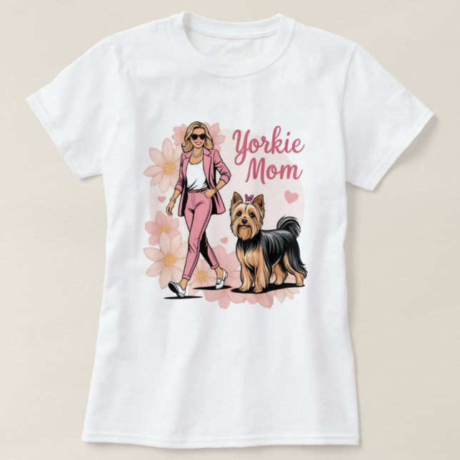 T-shirt Yorkie mom (Design devant)