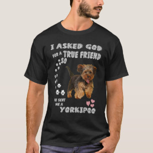 T-shirt Yorkie Poodle Chien Maman Yorkiepoo Papa Art migno