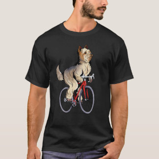 T-shirt Yorkie Riding Bicycle Cute Biker Cyclist