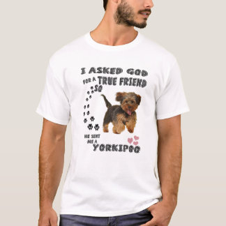 T-shirt Yorkipoo Chien Citation Maman Yorkiepoo Papa Art,