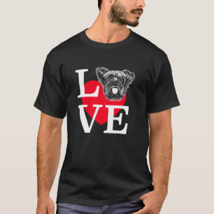 T-shirt Yorkshire Aimer Coeur mignon Yorkshire