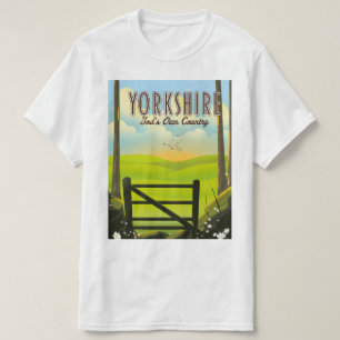 T-shirt Yorkshire "Le pays de Dieu" affiche de voyage vint