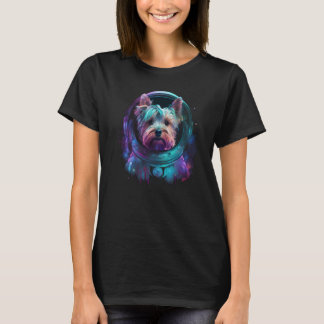 T-shirt Yorkshire Terrier Astronaut in Space Cute Dog Cosm
