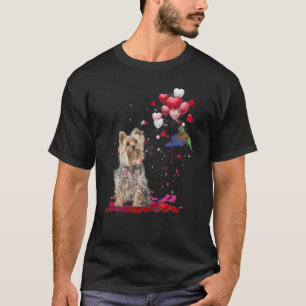 T-shirt Yorkshire Terrier Balloon Hummingbird Heart Love R