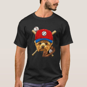 T-shirt Yorkshire Terrier Baseball Amoureux de les chiens 