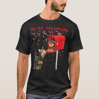 T-shirt Yorkshire Terrier Be My Valentine Heart Mailbox