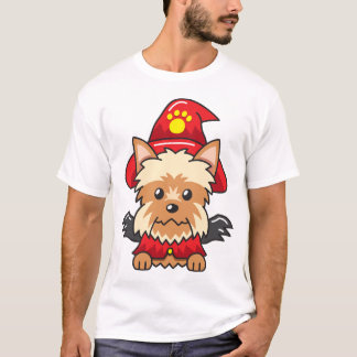 T-shirt yorkshire terrier chien avec costume halloween