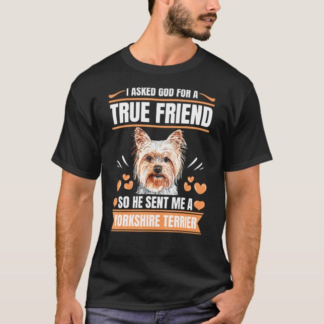 T-shirt Yorkshire Terrier Chien Papa Yorkie Maman Mère (Devant)