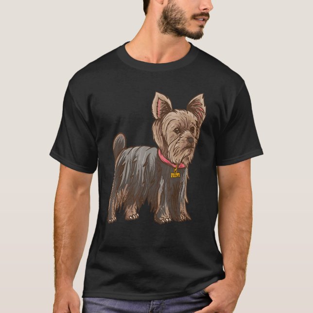 T-shirt Yorkshire Terrier - Identification de chien - Chie (Devant)