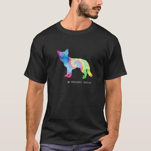 T-shirt Yorkshire Terrier mignon chiot chien propriétaire  (Devant)