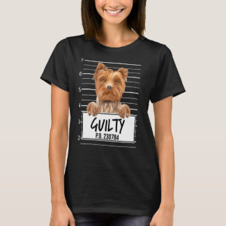 T-shirt Yorkshire Terrier Mugshot Chien coupable