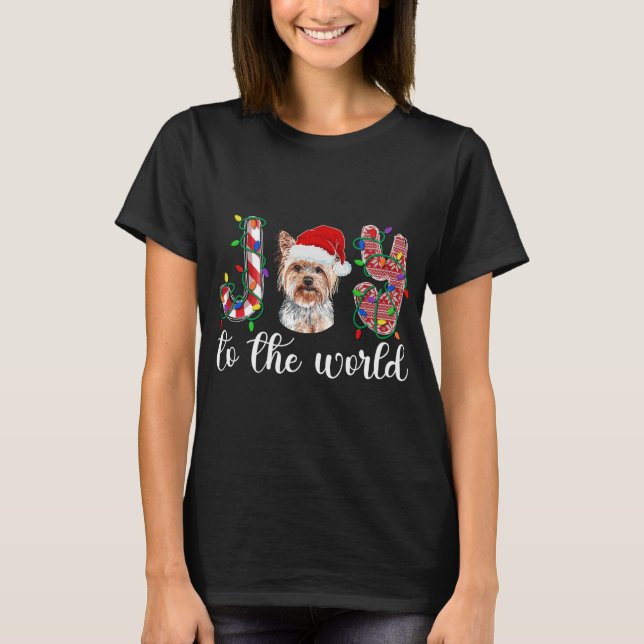 T-shirt Yorkshire Terrier Noël Yorkie Noël (Devant)