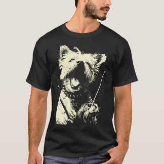T-shirt Yorkshire Terrier Playing Drums Musician Dog