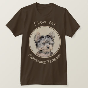 T-shirt Yorkshire Terrier Puppy Peinture Chien original