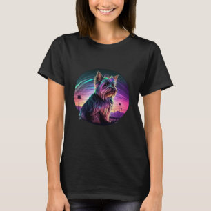 T-shirt Yorkshire Terrier Synthwave 80s Retrowave Aestheti