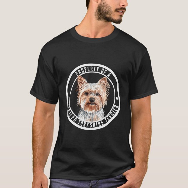 T-shirt Yorkshire Terrier Vêtements Drôle Chien (Devant)