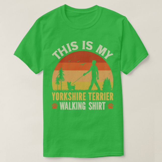 T-shirt Yorkshire Terrier Walking (Design devant)