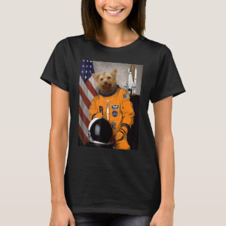T-shirt Yorkshire Terrier Yorkie Astronaut Fier patriotiqu