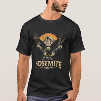 T-shirt Yosemite Bald Eagle Vintage Tee Parc National Faun