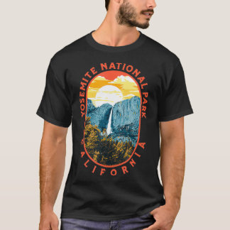T-shirt Yosemite Falls - National Park California Retro 