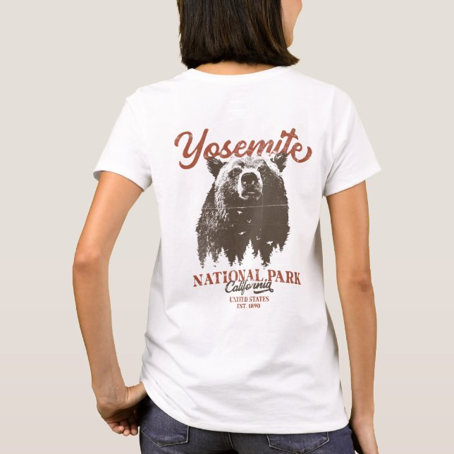 T-shirt Yosemite Grizzly Bear California National Park (Dos)