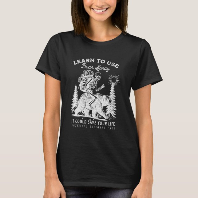 T-shirt Yosemite Parc national Bear Spray Funny Randonnée  (Devant)