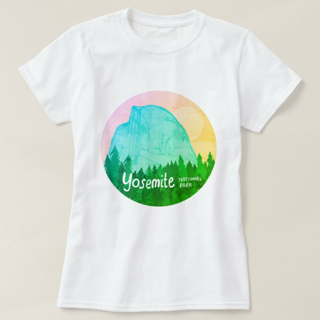T-shirt Yosemite Parc National Demi Dôme texturé (Design devant)