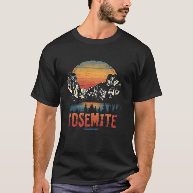 T-shirt Yosemite - Parc national des États-Unis Hommes Vin (Devant)