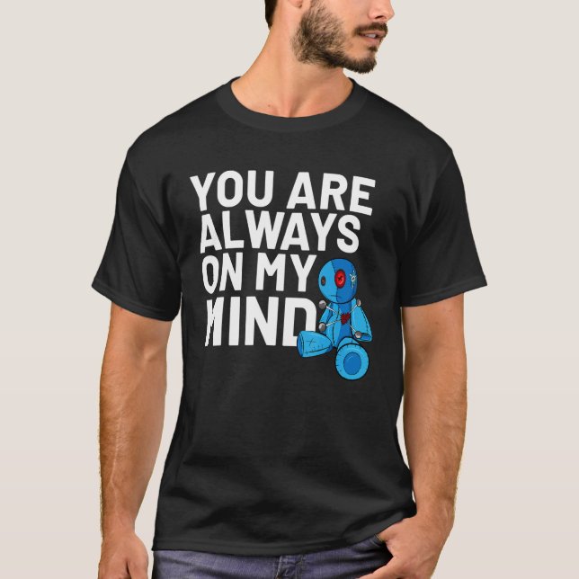 T-shirt You are Always on My Mind Halloween Voodoo Doll 1 (Devant)