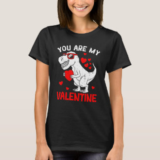 T-shirt You Are My Valentine Dinosaur Rex Retro Valentine'