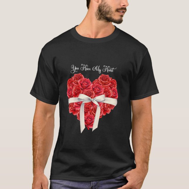 T-shirt You Have My Heart Red Valentines Day (Devant)