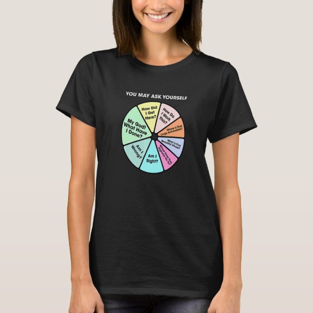 T-shirt You May Ask Yourself Classic 80's Pop Music Retro  (Devant)