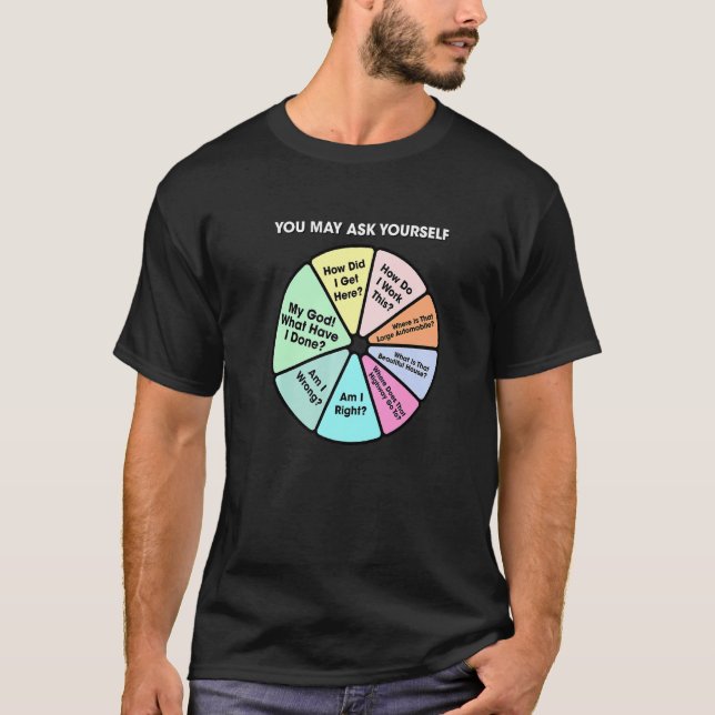 T-shirt You May Ask Yourself Classic 80's Pop Music Retro  (Devant)