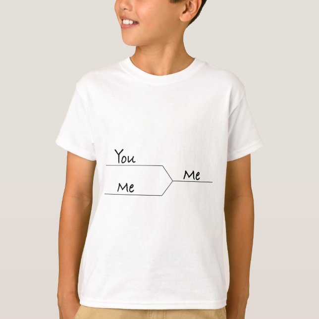 T-shirt "You Vs. Me" Marche Bracket style folie (Devant)