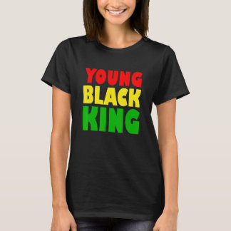 T-shirt Young Black King  Afro American Black Heritage Afr