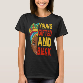 T-shirt Young ed And Black Afro Black History Month Melani