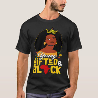 T-shirt Young ed And Black Girl  Melanin Queen Girls Kids