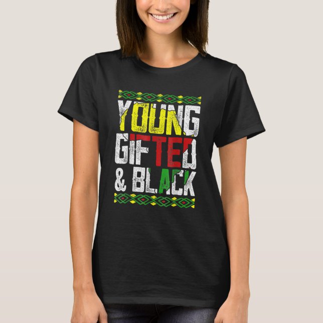 T-shirt Young ed & Black History African Pride Hommes Femm (Devant)